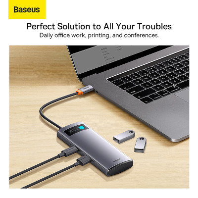 USB-хаб Baseus Metal Gleam Series 4-in-1 Multifunctional Type-C HUB Docking Station Gray(Type-C to USB3.0*4) USB-хаб Baseus Metal Gleam Series 4-in-1 Multifunctional Type-C HUB Docking Station Gray(Type-C to USB3.0*4)