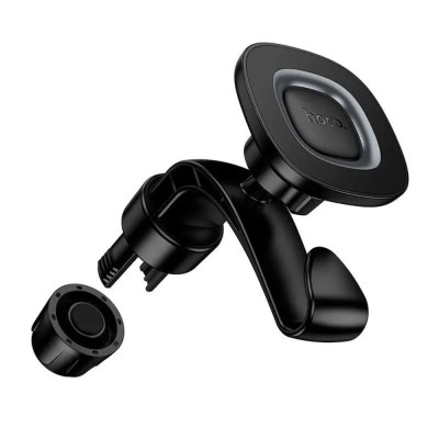 Автотримач для телефона HOCO H99 Crown magnetic car holder(headrest) black metal gray