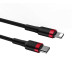 Кабель Baseus Cafule Cable Type-C to iP PD 20W 1m Red+Black Кабель Baseus Cafule Cable Type-C to iP PD 20W 1m Red+Black