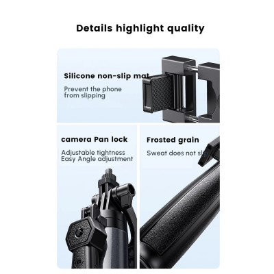 Селфі-трипод UGREEN LP849 4-Leg Bluetooth Selfie Stick Tripod Stand Селфі-трипод UGREEN LP849 4-Leg Bluetooth Selfie Stick Tripod Stand