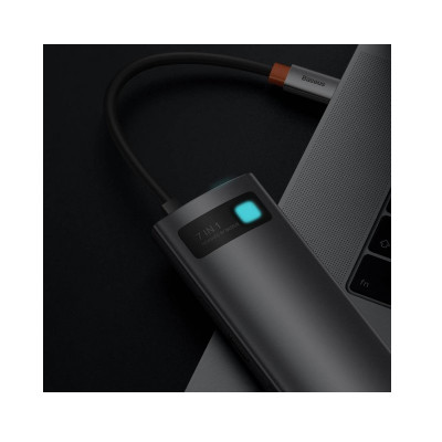 USB-хаб Baseus Metal Gleam Series 7-in-1 Multifunctional Type-C HUB Docking Station Gray(Type-C to HDMI*1+USB3.0*2+USB-C*1+PD*1+SD/TF*1) USB-хаб Baseus Metal Gleam Series 7-in-1 Multifunctional Type-C HUB Docking Station Gray(Type-C to HDMI*1+USB3.0*2+USB-C*1+PD*1+SD/TF*1)