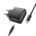 Мережевий зарядний пристрій з кабелем HOCO CS63A Bright PD65W(1A1C) charger set (C to C)(EU) Black Мережевий зарядний пристрій з кабелем HOCO CS63A Bright PD65W(1A1C) charger set (C to C)(EU) Black