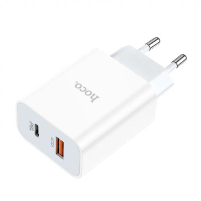 Мережевий зарядний пристрій HOCO C97A PD20W+QC3.0 charger White