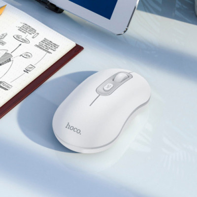 Маніпулятор миша HOCO GM21 Platinum 2.4G business wireless mouse White Gray Маніпулятор миша HOCO GM21 Platinum 2.4G business wireless mouse White Gray