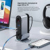 USB-хаб Baseus UnionJoy 17-Port Triple-Display Docking Station Space Grey(USB-C to HDMI4K@60Hz*2+DP4K@60Hz*1+USB3.0*3+USB-C3.0*2+USB2.0*2+PD*1+PC*1+ USB-хаб Baseus UnionJoy 17-Port Triple-Display Docking Station Space Grey(USB-C to HDMI4K@60Hz*2+DP4K@60Hz*1+USB3.0*3+USB-C3.0*2+USB2.0*2+PD*1+PC*1+
