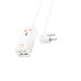 Мережевий подовжувач HOCO AC10A Barry PD65W GaN (2C2A with 1 socket) desktop charger White