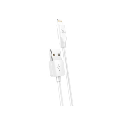 Кабель HOCO X1 USB to iP 2.4A, 1m, PVC, PVC connectors, White Кабель HOCO X1 USB to iP 2.4A, 1m, PVC, PVC connectors, White