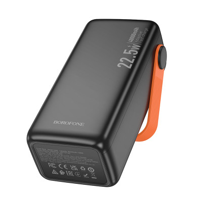 Зовнішній акумулятор BOROFONE BJ66 Magnifico 22.5W+PD20W fully compatible power bank (40000mAh) Black