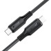 Кабель ACEFAST C17-03 USB-C to USB-C silicone charging data cable Black