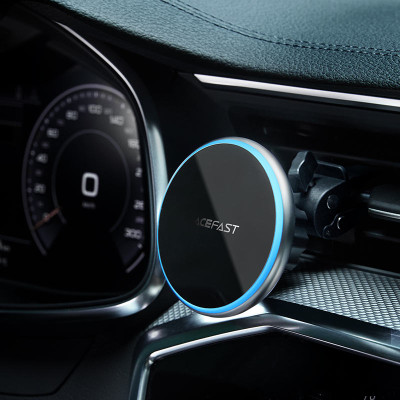 Автотримач для телефона з БЗП ACEFAST D3 magnetic wireless charging car holder Silver
