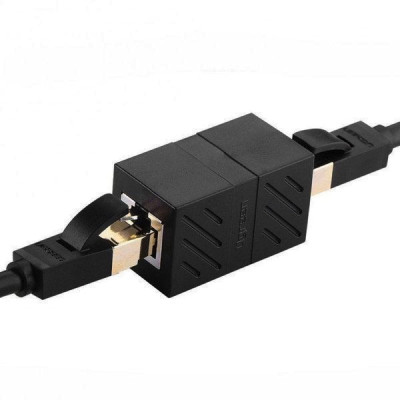 Сплітер UGREEN NW114 RJ45 Network Keystone Jack Inline Coupler Female to Female 1pcs (Black)(UGR-20390) Сплітер UGREEN NW114 RJ45 Network Keystone Jack Inline Coupler Female to Female 1pcs (Black)(UGR-20390)