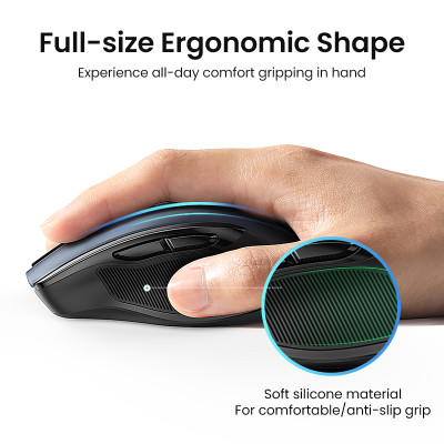 Маніпулятор миша бездротова UGREEN MU006 Ergonomic Wireless Mouse Black