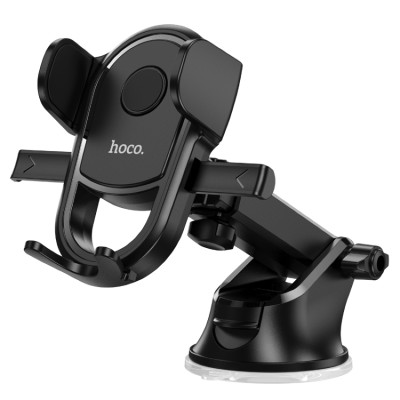 Автотримач для телефона HOCO H5 Integrity one-key car holder(center console) Black Автотримач для телефона HOCO H5 Integrity one-key car holder(center console) Black