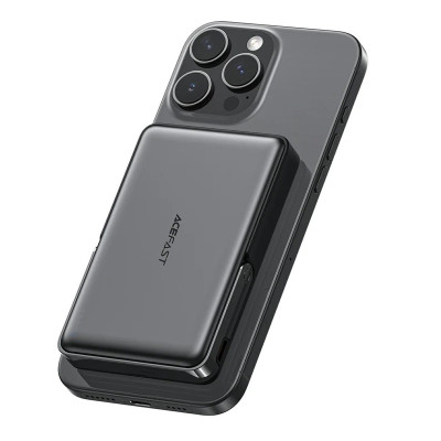 Внешний аккумулятор ACEFAST M17 PD20W/22.5W magnetic fast charging power bank with built-in stand 10000mAh Black