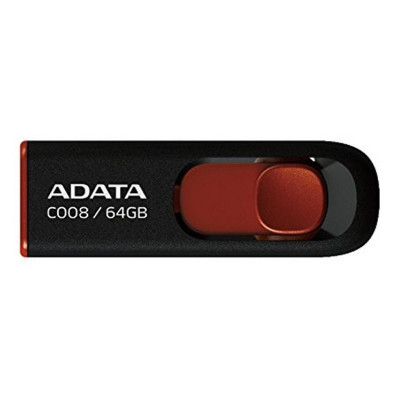 Флеш-накопичувач ADATA USB 2.0 C008 64Gb Black/Red