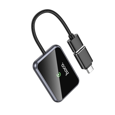 Адаптер HOCO HU1 Way car wireless CarPlay adapter Metal Gray