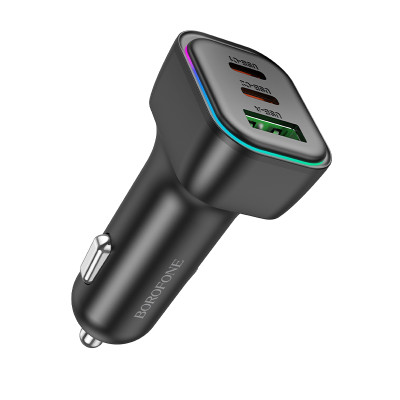 Автомобільний зарядний пристрій BOROFONE BZ28C Trophie PD60W(2C1A) car charger Black Автомобільний зарядний пристрій BOROFONE BZ28C Trophie PD60W(2C1A) car charger Black