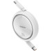 Кабель Baseus Free2Draw Mini Retractable Charging Cable Type-C to Type-C 100W 1m Moon White