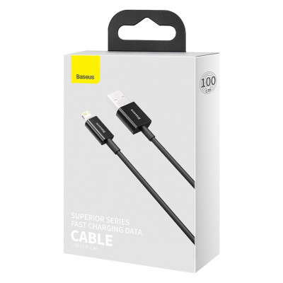 Кабель Baseus Superior Series USB to iP 2.4A 1m Black Кабель Baseus Superior Series USB to iP 2.4A 1m Black