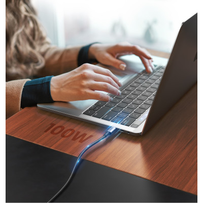 Кабель UGREEN US334 USB-C to USB-C PD Fast Charging 90 Degree Cable 5A Max Black 2m Кабель UGREEN US334 USB-C to USB-C PD Fast Charging 90 Degree Cable 5A Max Black 2m