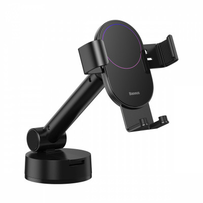 Автотримач для телефона Baseus Simplism gravity car mount holder with suction base Black