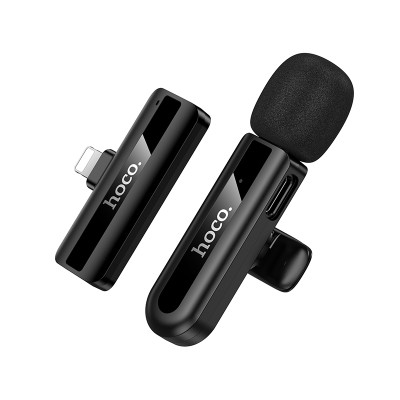 Беспроводная микрофонная система HOCO L20 Fair wireless microphone iP Black