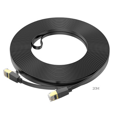 Мережевий кабель HOCO US07 General pure copper flat network cable(L=20M) Black