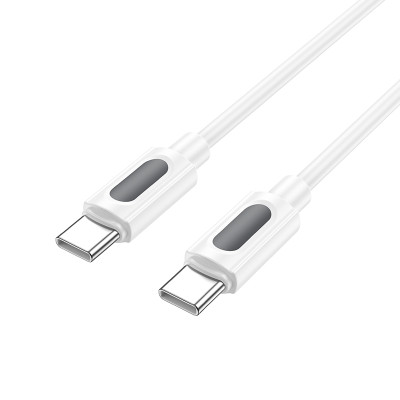 Кабель BOROFONE BX114 Structure 60W silicone charging data cable C to C White