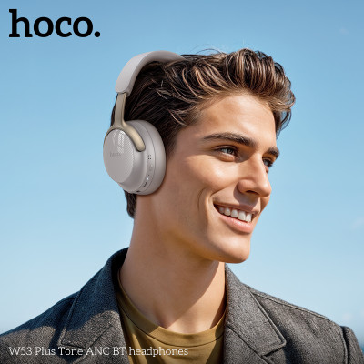 Бездротові накладні навушники HOCO W53 Plus Tone ANC BT headphones Gray