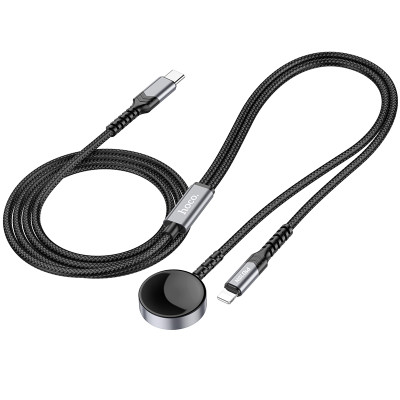 Кабель HOCO CW54 2-in-1 charging cable iP+iWatch Black