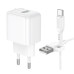 Мережевий зарядний пристрій з кабелем BOROFONE BAS42A Potential single-port QC3.0 charger set(Type-C) 18W White Мережевий зарядний пристрій з кабелем BOROFONE BAS42A Potential single-port QC3.0 charger set(Type-C) 18W White