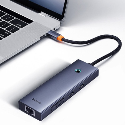 USB-хаб Baseus UltraJoy Series 7-Port HUB Docking Station Space Grey（Type-C to HDMI4K@60Hz*1+USB3.0*3+PD*1+SD/TF*1 ）
