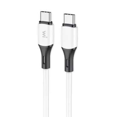 Кабель Wibrand Mamba 60W silicone charging data cable 1m C to C White Кабель Wibrand Mamba 60W silicone charging data cable 1m C to C White