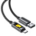 Кабель ACEFAST C21-04 USB-A to USB-C fantasy color series braided Charging data cable Black Кабель ACEFAST C21-04 USB-A to USB-C fantasy color series braided Charging data cable Black