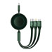 Кабель Baseus Bright Mirror 2 Series Retractable 3-in-1 Fast Charging  Data Cable Type-C to M+L+C 100W 1.1m Green