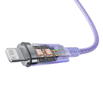 Кабель Baseus Explorer Series Fast Charging Cable with Smart Temperature Control Type-C to iP 20W 1m Purple Кабель Baseus Explorer Series Fast Charging Cable with Smart Temperature Control Type-C to iP 20W 1m Purple