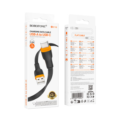 Кабель BOROFONE BX118 Esplendido charging data cable Type-C Black