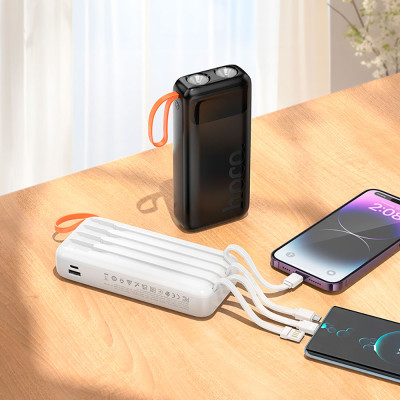 Внешний аккумулятор Hoco J151A Spirit dual lighting four-cable power bank(20000mAh)