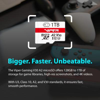 Карта пам'яті microSDXC (UHS-1) Patriot EP Series 128Gb class 10 DDR200 V30 A2 (with A+C Card reader)