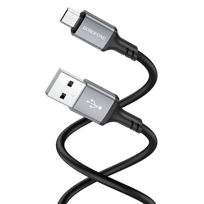 Кабель BOROFONE BX83 Micro Famous silicone charging data cable Black Кабель BOROFONE BX83 Micro Famous silicone charging data cable Black