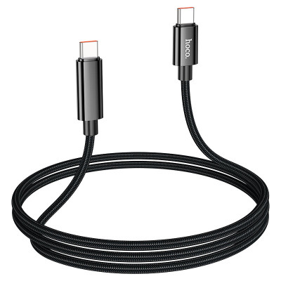 Кабель HOCO U125 Benefit 100W charging data cable with display Type-C to Type-C Black Кабель HOCO U125 Benefit 100W charging data cable with display Type-C to Type-C Black