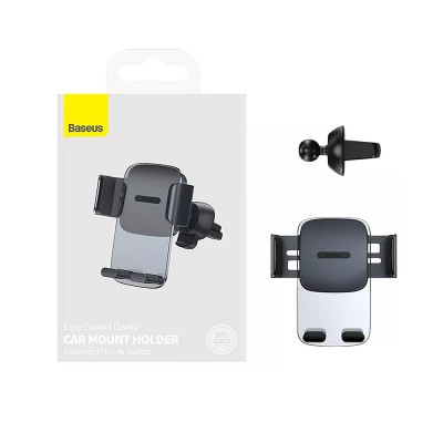Автотримач для телефона Baseus Easy Control Clamp Car Mount Holder (Air Outlet Version)Black