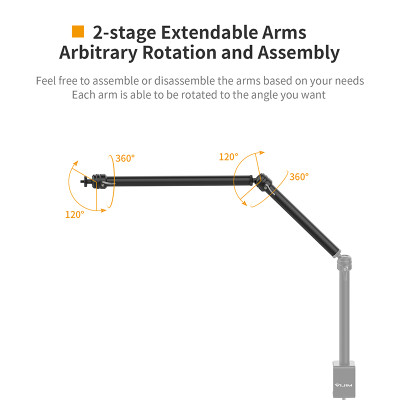 Штатив-тримач Ulanzi Vijim Desktop C-CLAMP Flexible Arm/Light Stand(Two- Stages) (UV-2676 LS06) Штатив-тримач Ulanzi Vijim Desktop C-CLAMP Flexible Arm/Light Stand(Two- Stages) (UV-2676 LS06)