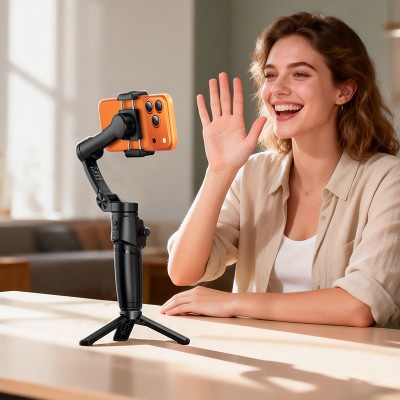 Триосьовий стабілізатор HOCO K91 Three-axis intelligent gimbal Black
