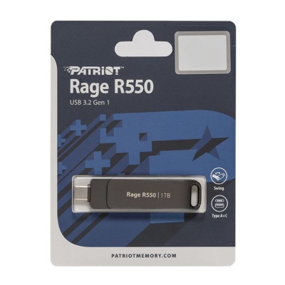 Флеш-накопичувач Patriot USB 3.2 Gen 1 Rage R550 1TB Type-A+C Флеш-накопичувач Patriot USB 3.2 Gen 1 Rage R550 1TB Type-A+C