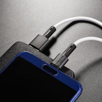 Кабель BOROFONE BX31 USB to Type-C 3A, 1m, silicone, TPE connectors, White Кабель BOROFONE BX31 USB to Type-C 3A, 1m, silicone, TPE connectors, White