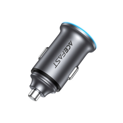Автомобільний зарядний пристрій ACEFAST B15 65W (USB-A+USB-C) dual port metal car charger