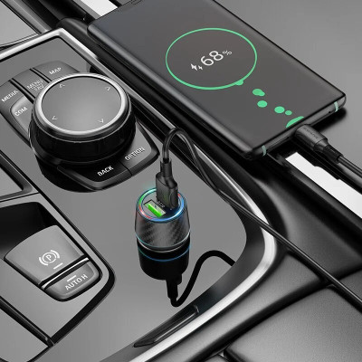 Автомобільний зарядний пристрій BOROFONE BZ21A Brilliant 36W dual port QC3.0 car charger Black Автомобільний зарядний пристрій BOROFONE BZ21A Brilliant 36W dual port QC3.0 car charger Black