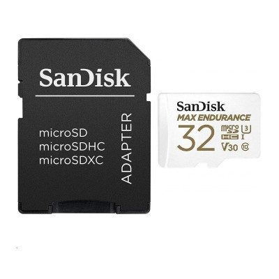 Карта пам'яті microSDHC (UHS-1 U3) SanDisk Max Endurance 32Gb class 10 V30 (100Mb/s) (adapterSD) Карта пам'яті microSDHC (UHS-1 U3) SanDisk Max Endurance 32Gb class 10 V30 (100Mb/s) (adapterSD)