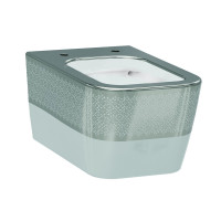 Чаша подвесного унитаза IDEVIT Halley белый/декор серебро 3204-2616-1201 Чаша подвесного унитаза IDEVIT Halley белый/декор серебро 3204-2616-1201